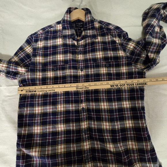 J. Crew Plaid Flannel Xl Men's Button Down Shirt - Blue - Picture 7 of 11